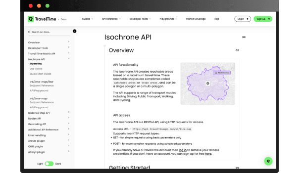 Isochrone API