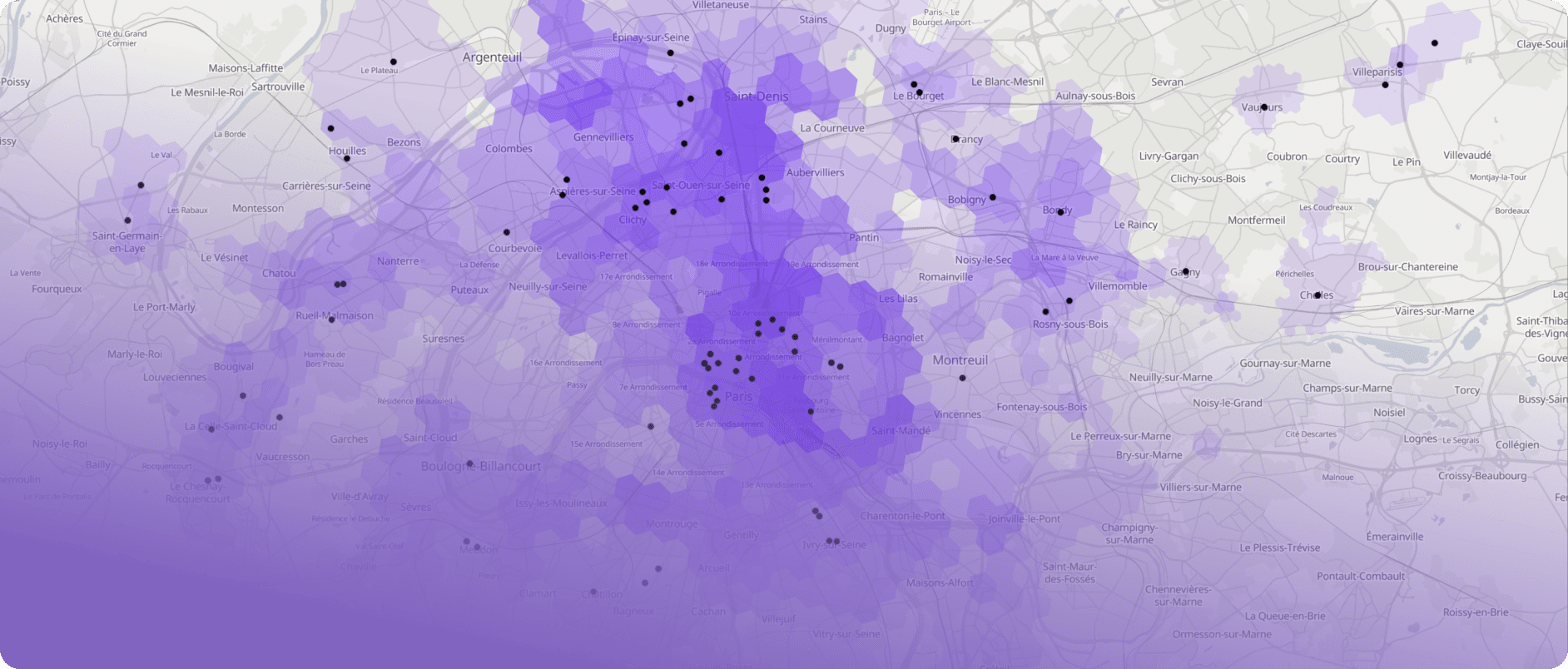 Logistics H3 map — depot access saturation Paris